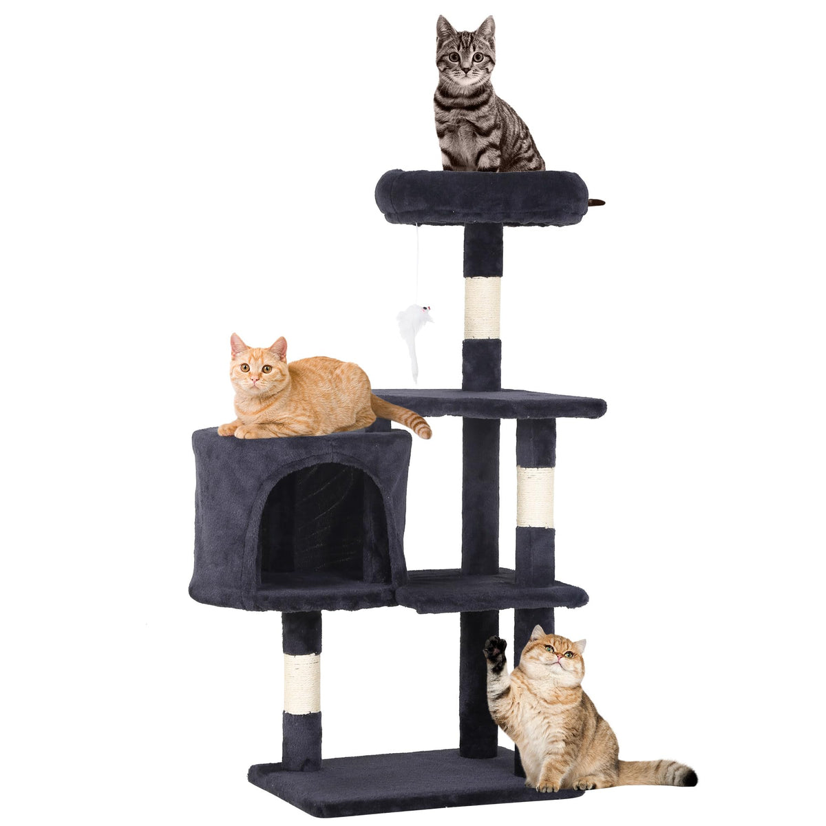 FDW 36-Inch Cat Tree Tower with perches for climbing and lounging