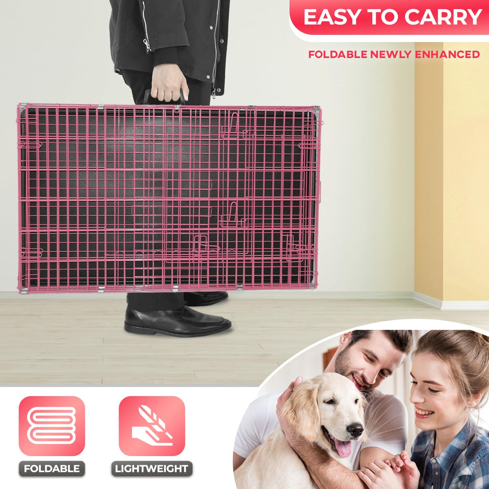 FDW 48 inch crate folds flat for compact storage and travel
