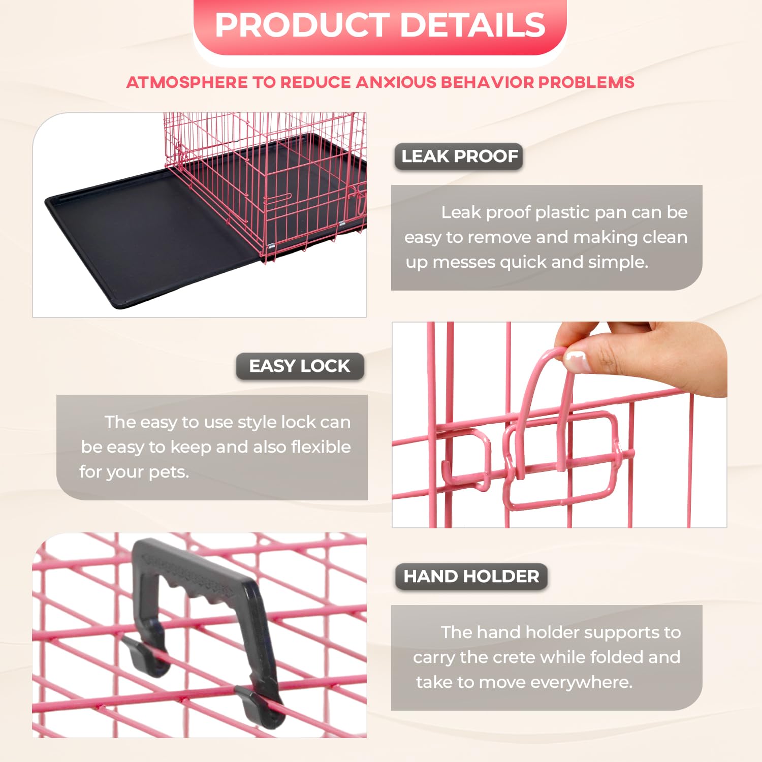 FDW rounded edges protect pets from sharp metal during use