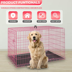 FDW 48 inch dog crate with side doors for flexible placement