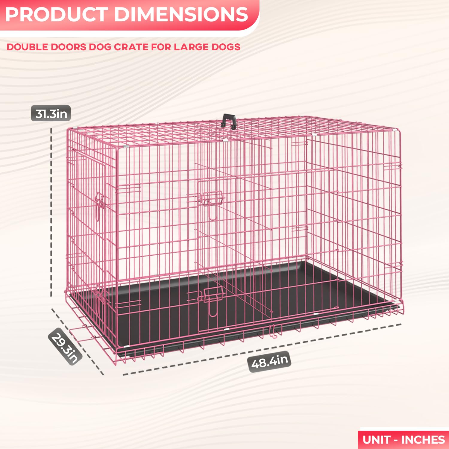 FDW travel-friendly crate with adjustable handle for versatile placement