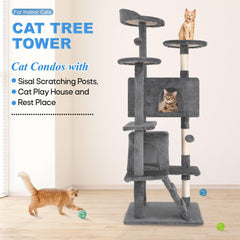 FDW 54-inch cat tree condo nook offers a cozy hideaway for cats.