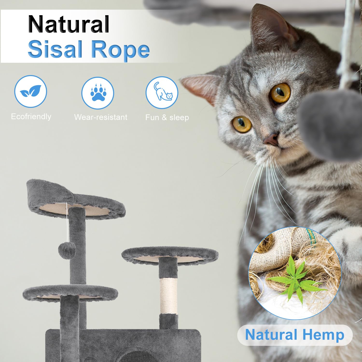 FDW plush bed perch provides soft daytime naps for cats.