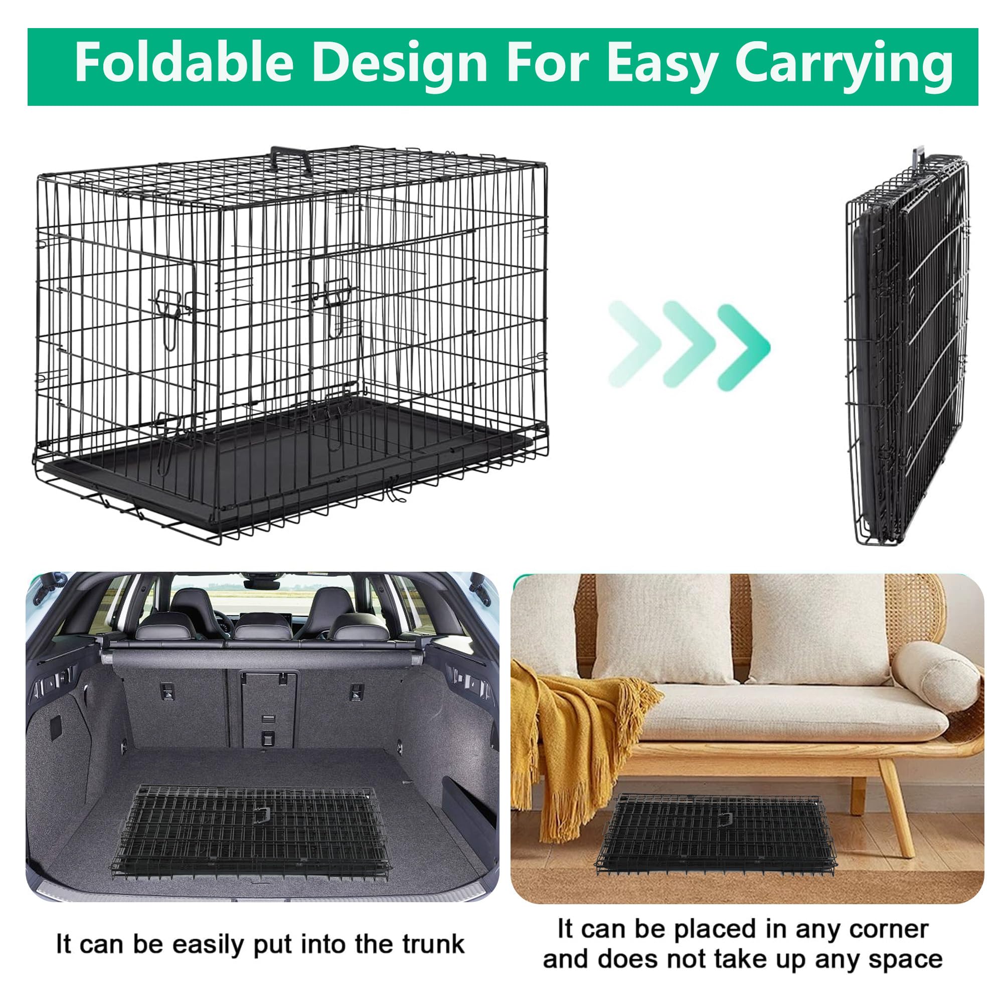 FDW crate with black epoxy coating for rust and fade resistance.