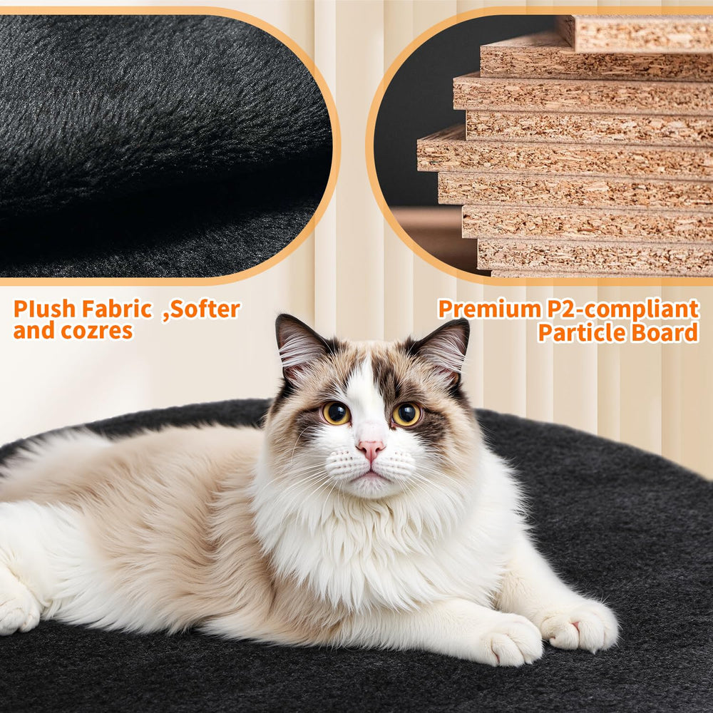 FDW Cat Tree 54in included toys encourage interactive exploration and play.