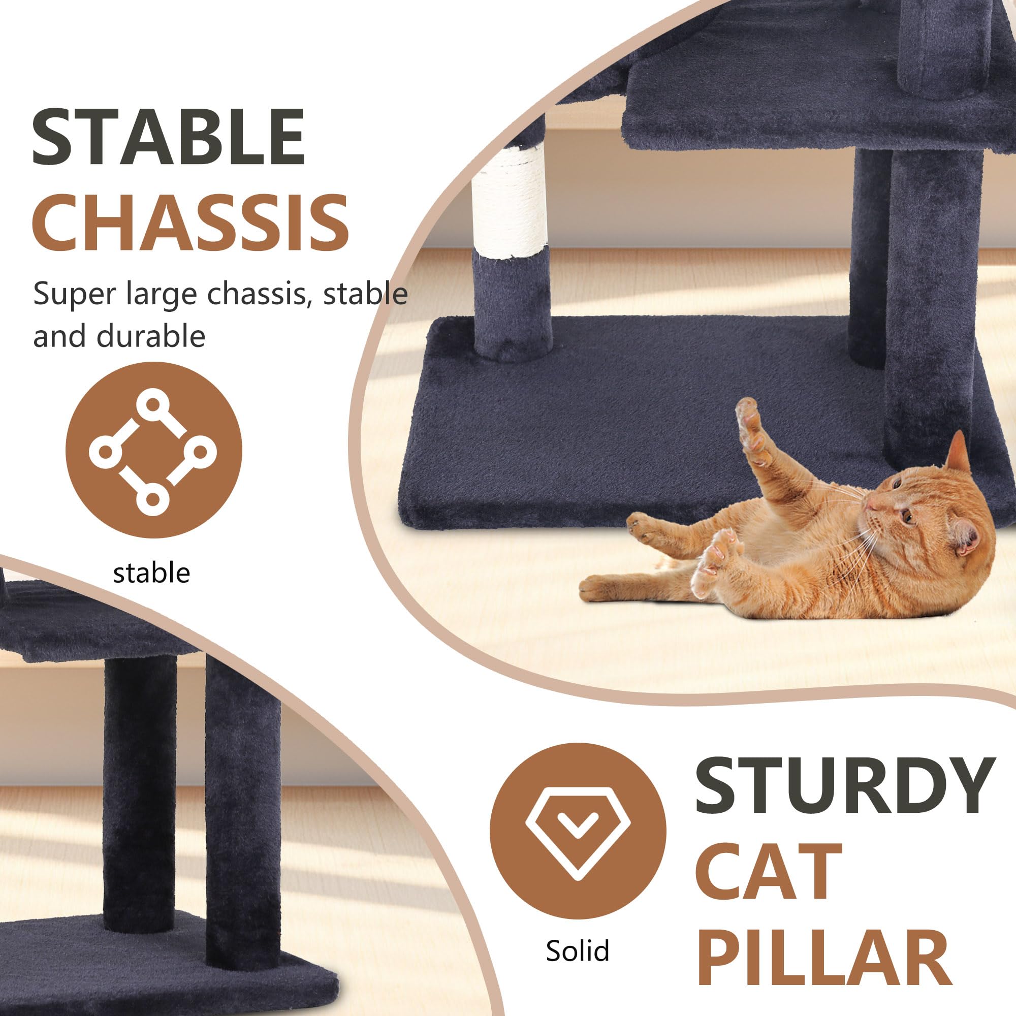 FDW cat tree easy assembly with clear instructions and hardware