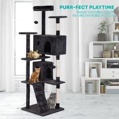 FDW cat tree with multi-level perches for elevated feline viewing.