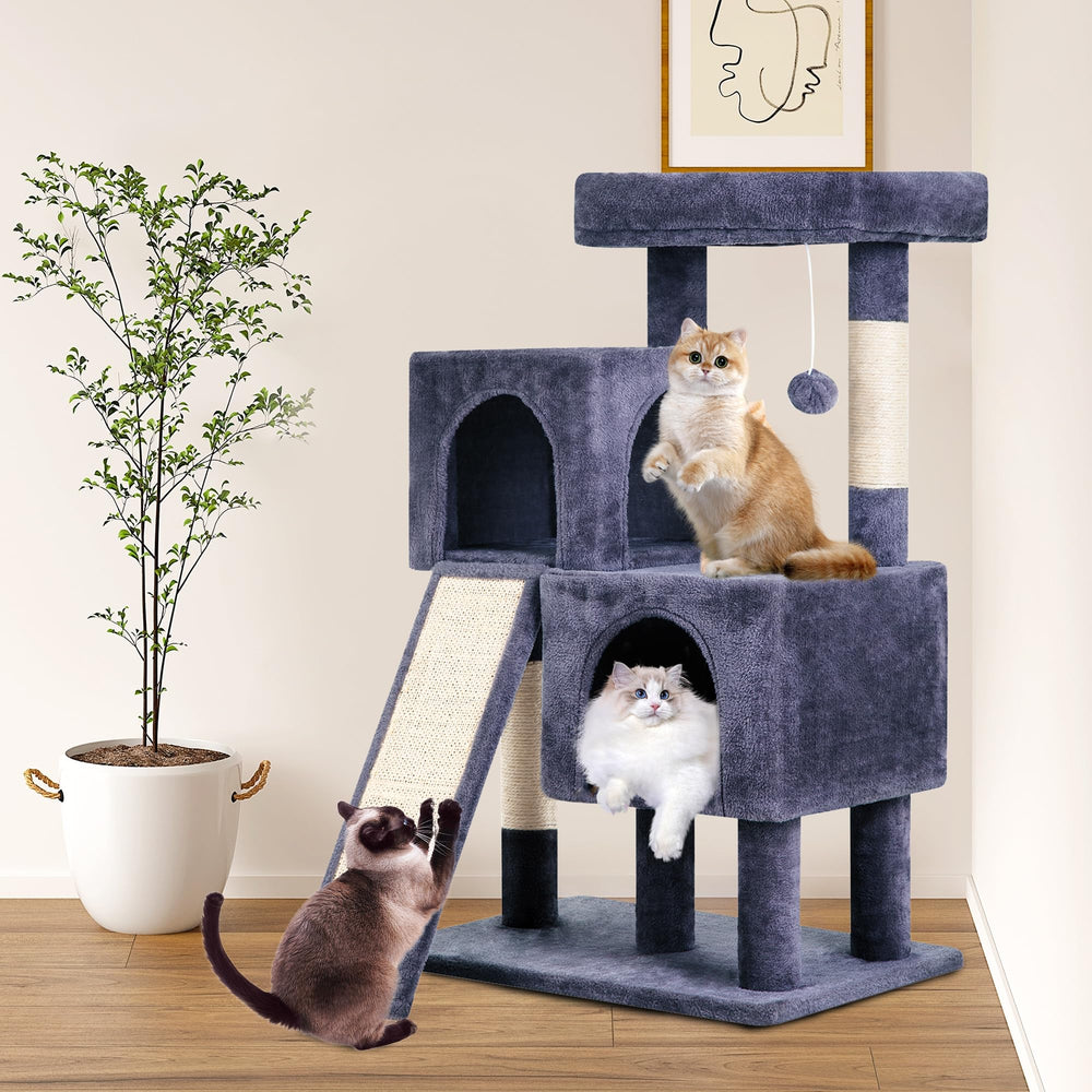 FDW cat tree sisal posts encourage healthy scratching and furniture protection.