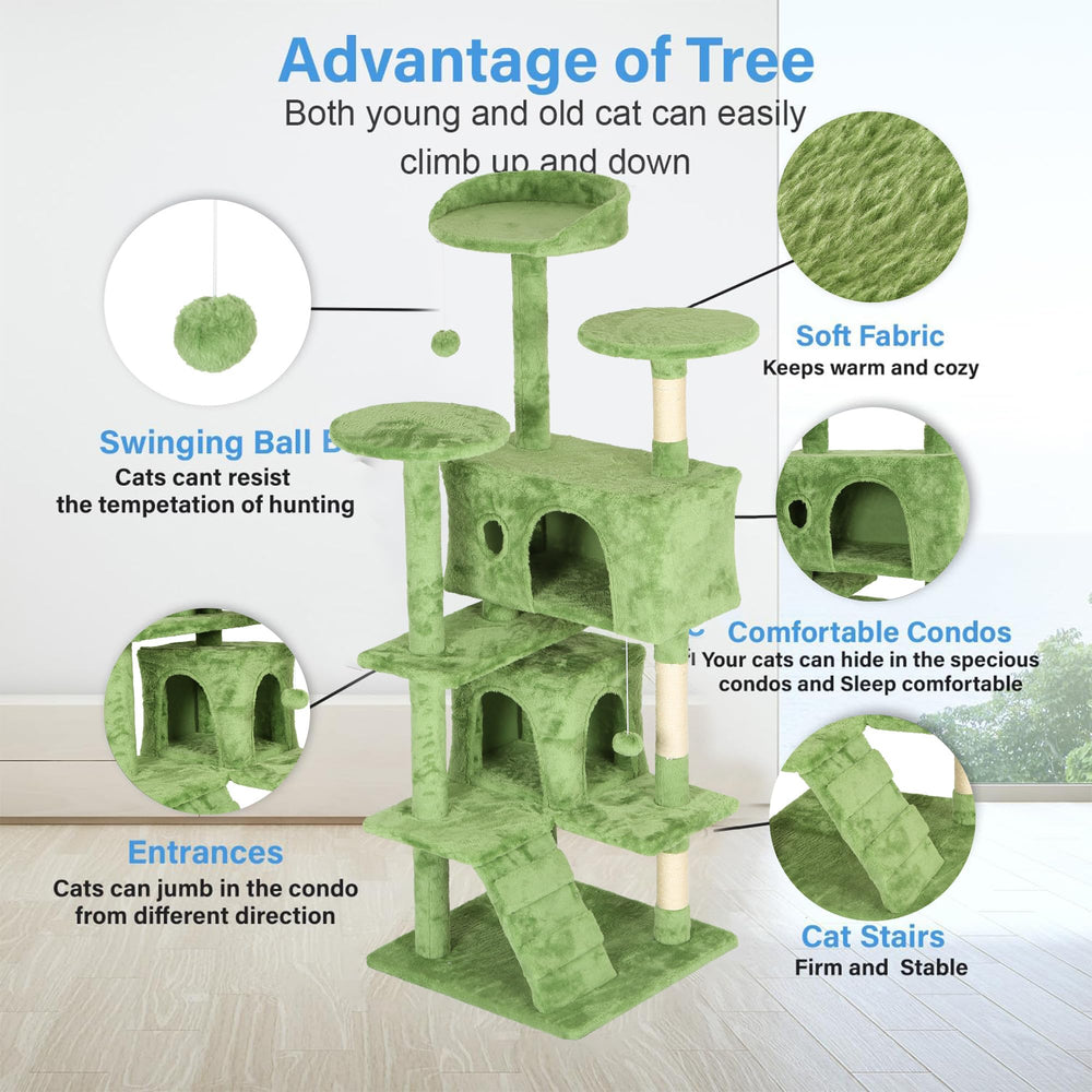 FDW cat tree sturdy base supports daily use and easy assembly.