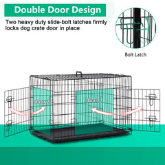 FDW crate featuring a divider panel to separate two pets.