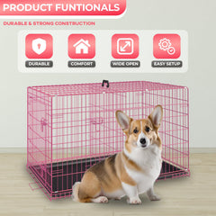 FDW 24in dog crate side door for easy access during use.