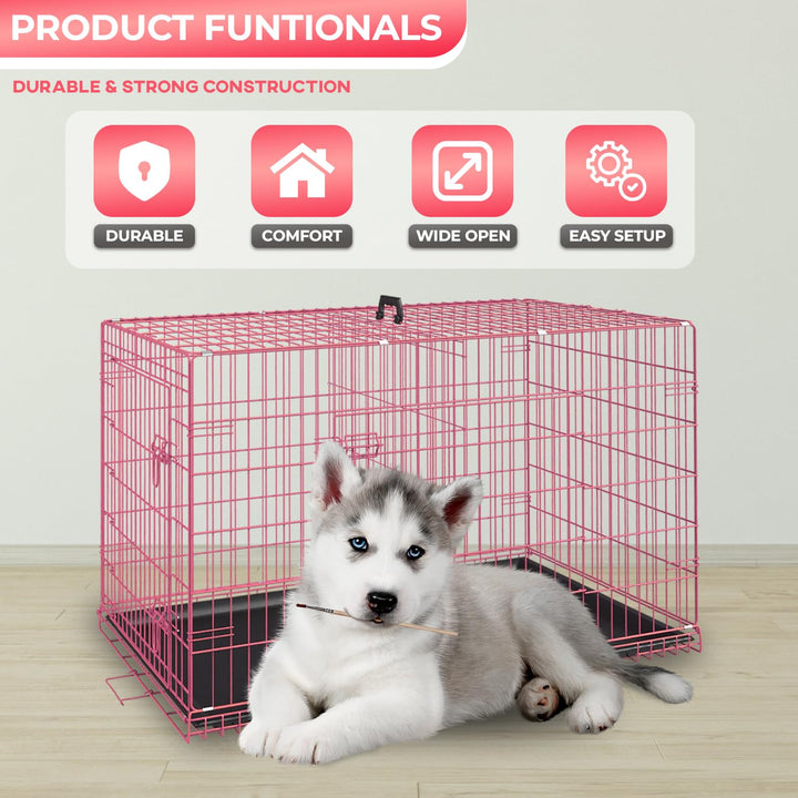 FDW dog crate 30-inch side door offers flexible placement in rooms