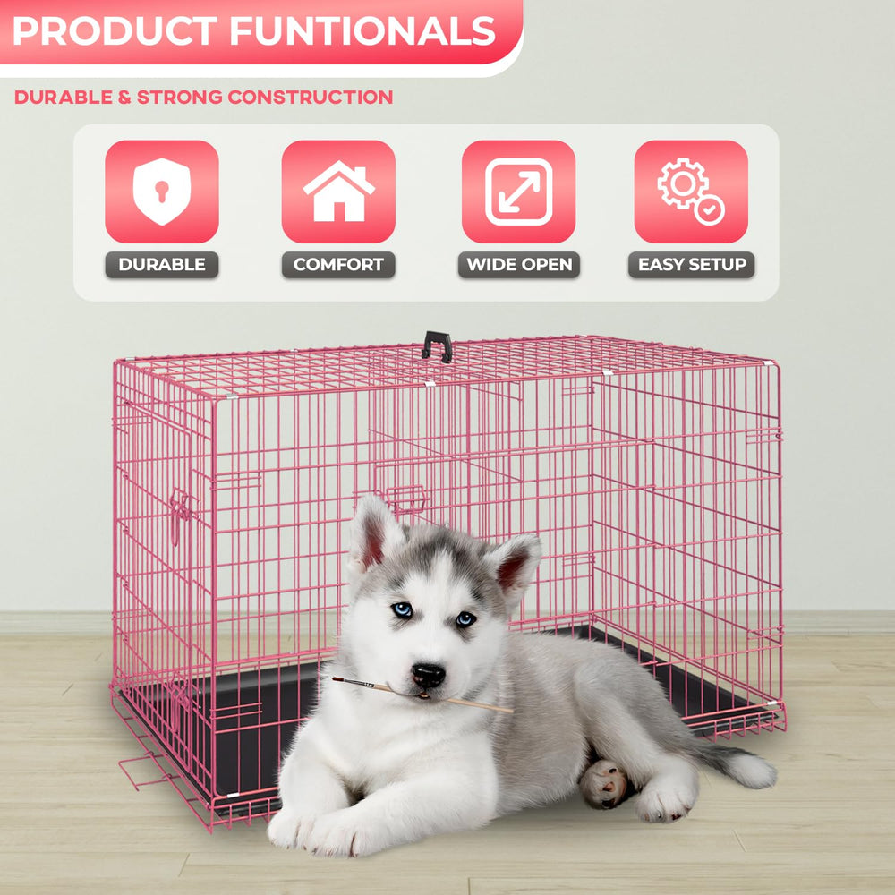 FDW dog crate 30-inch side door offers flexible placement in rooms