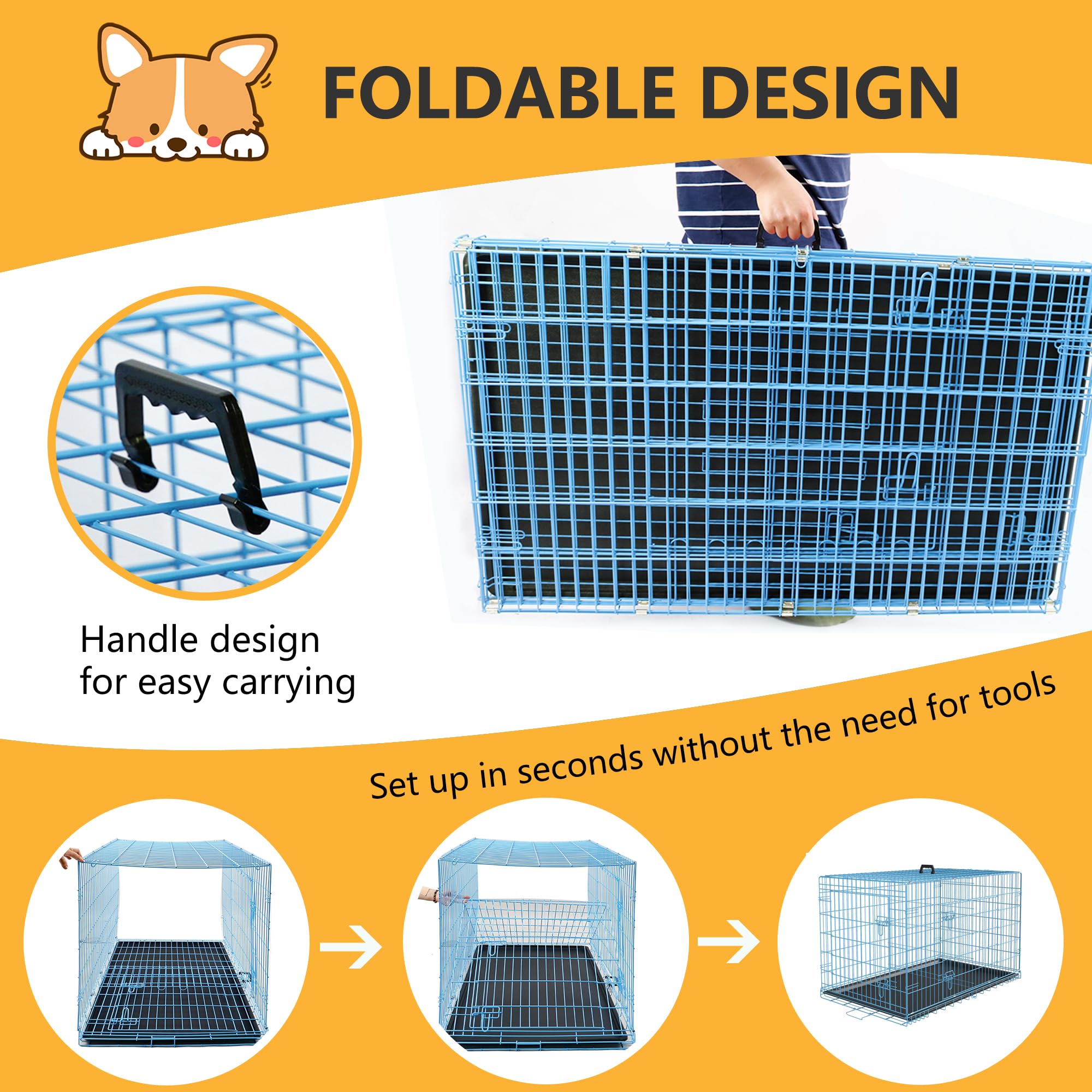 FDW crate leak-proof tray shown for simple cleanup after spills.