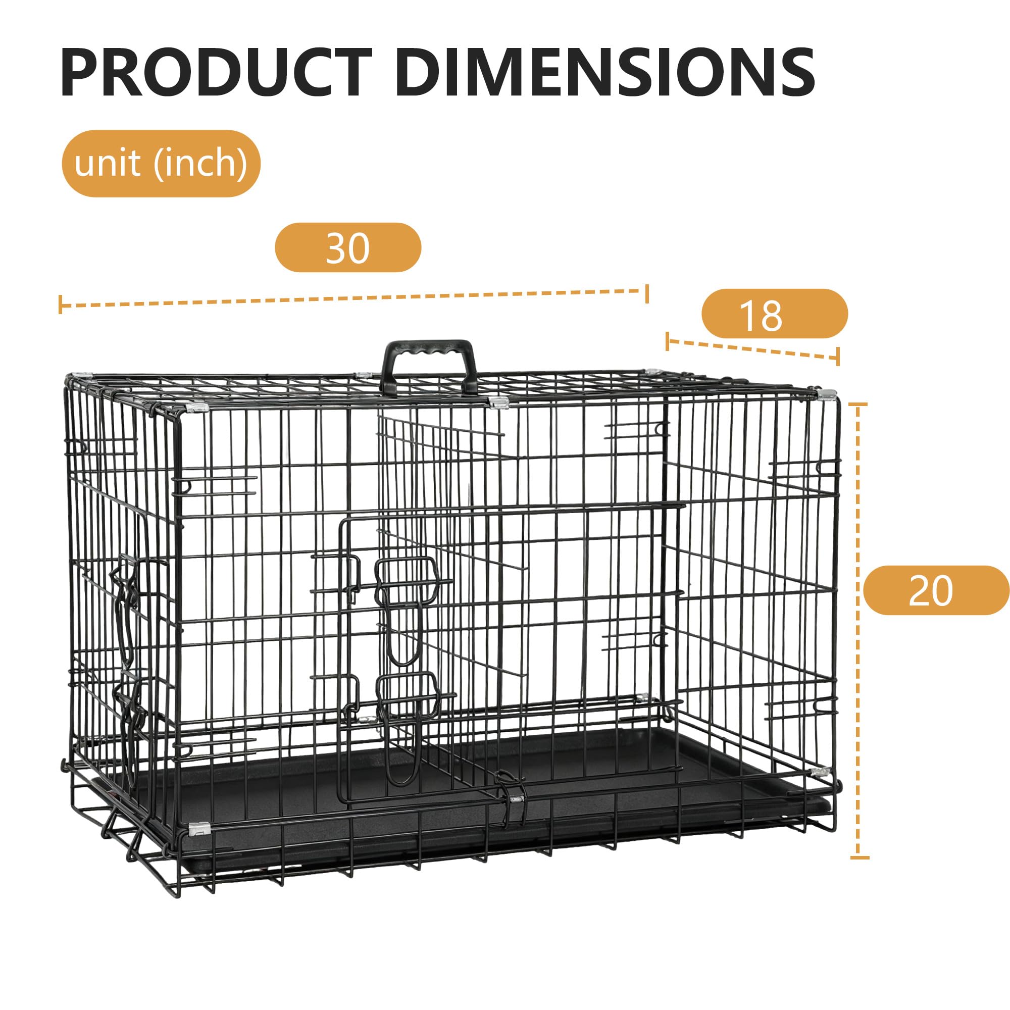 FDW dog crate portable travel design for car trips.