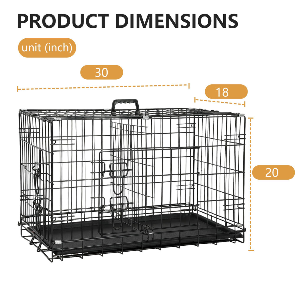 FDW dog crate portable travel design for car trips.