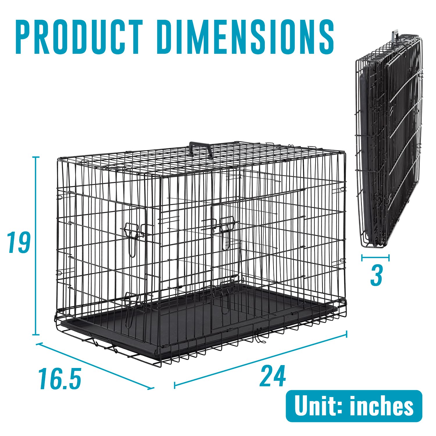 FDW dog crate rounded-edges protect curious pets during play.