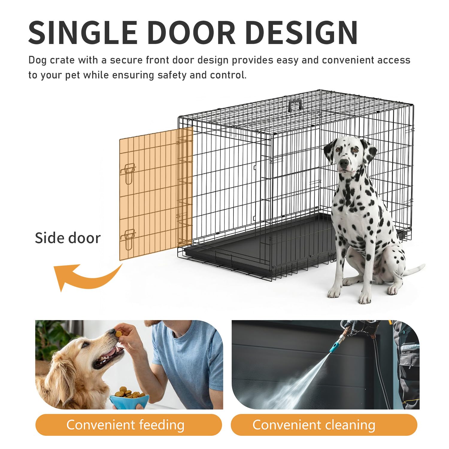 FDW sturdy metal frame ensuring long-lasting durability and pet security.