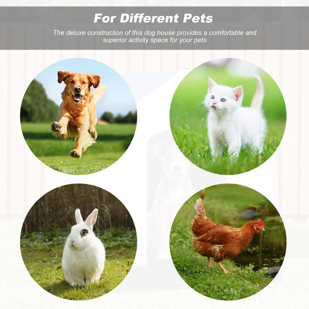 FDW Dog House sturdy PP material for outdoor durability