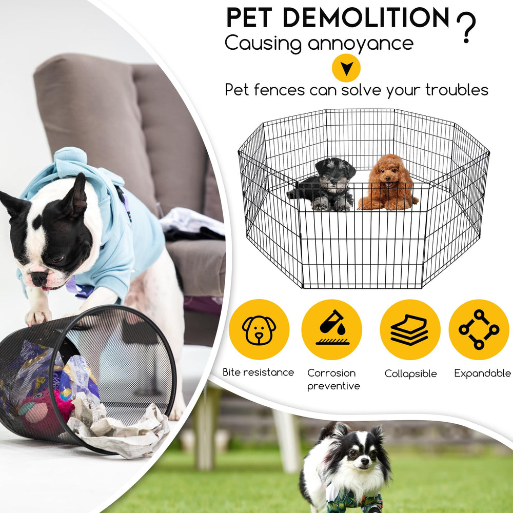 FDW dog pen with anti-rust epoxy coating withstands weather and daily use