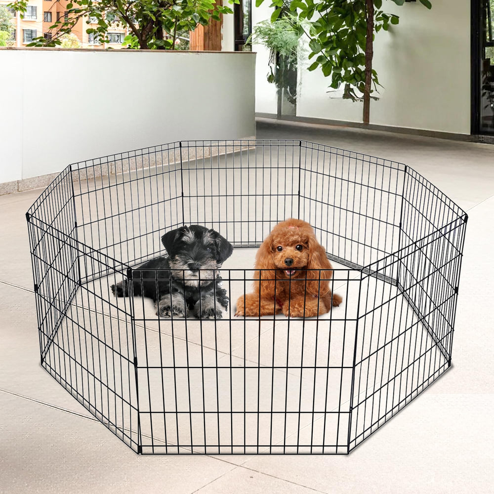 FDW dog pen step door 42inch enables safe, easy entry for larger small pets
