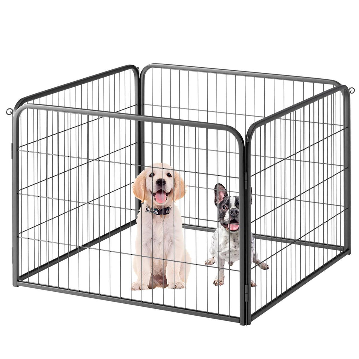 FDW dog playpen assembly in minutes for safe indoor or outdoor play