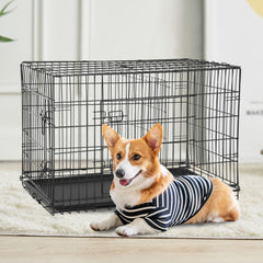 FDW dog crate with front and side double doors for easy access.