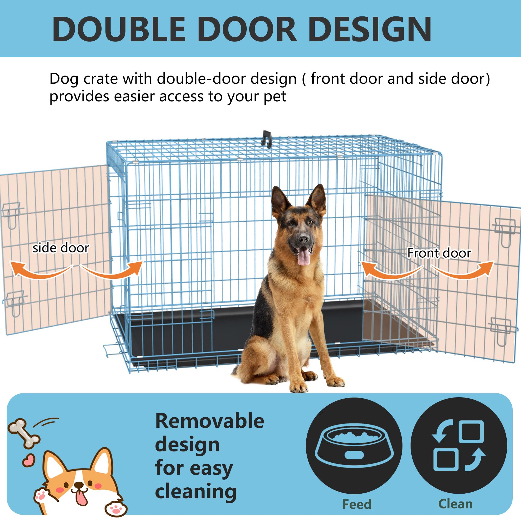 FDW crate removable tray image showing easy cleanup.