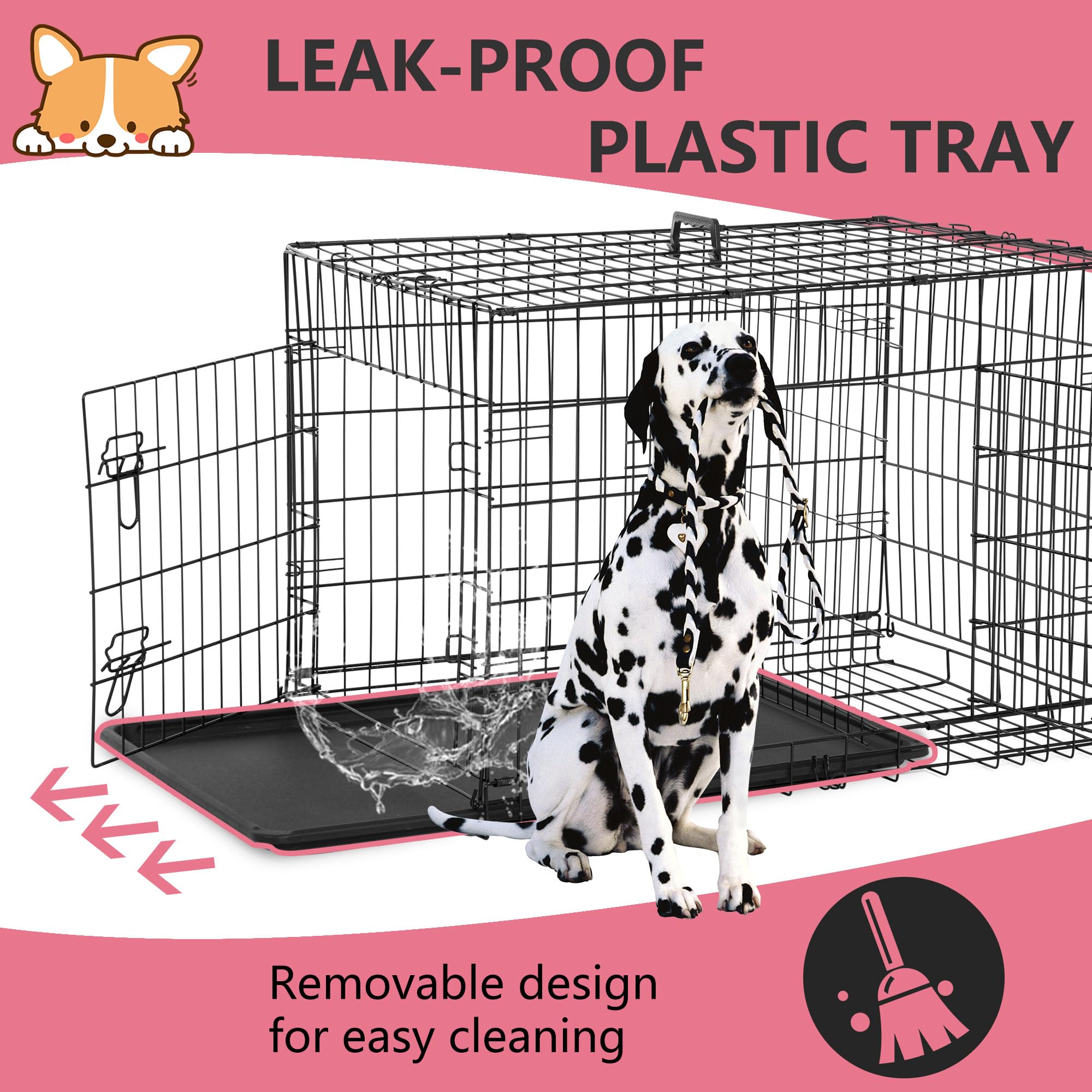 FDW extra-large dog crate rust-resistant wire design built for durability.