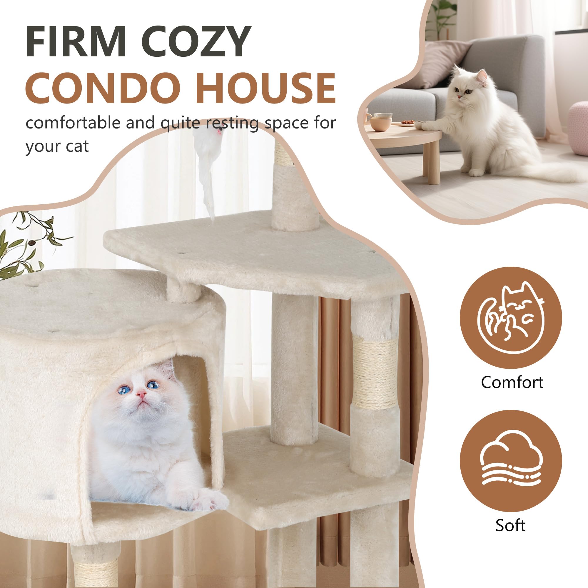 FDW built-in hanging cat toy promotes interactive play and exercise