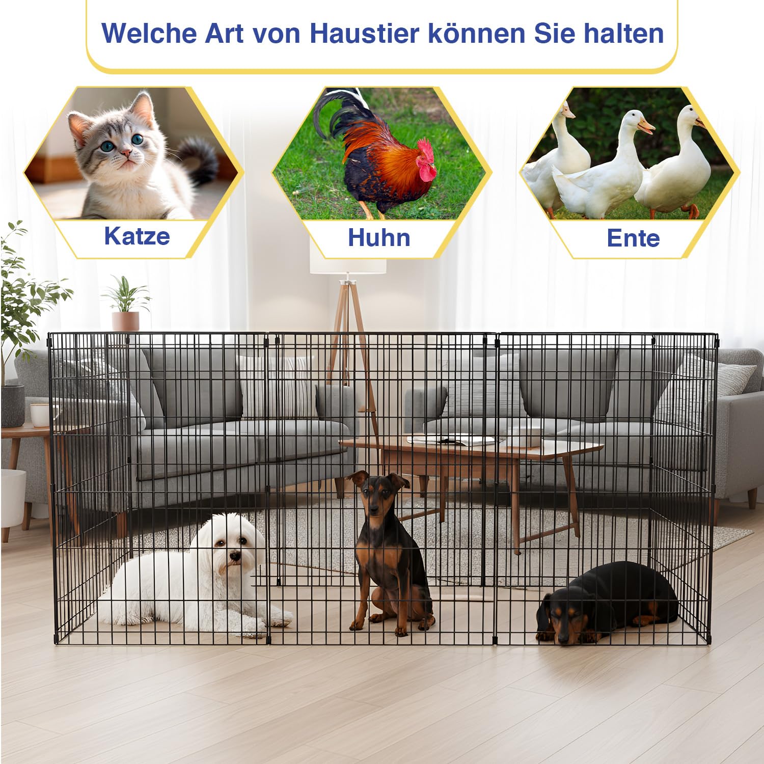 FDW secure latch entry keeps energetic pets safely inside the pen