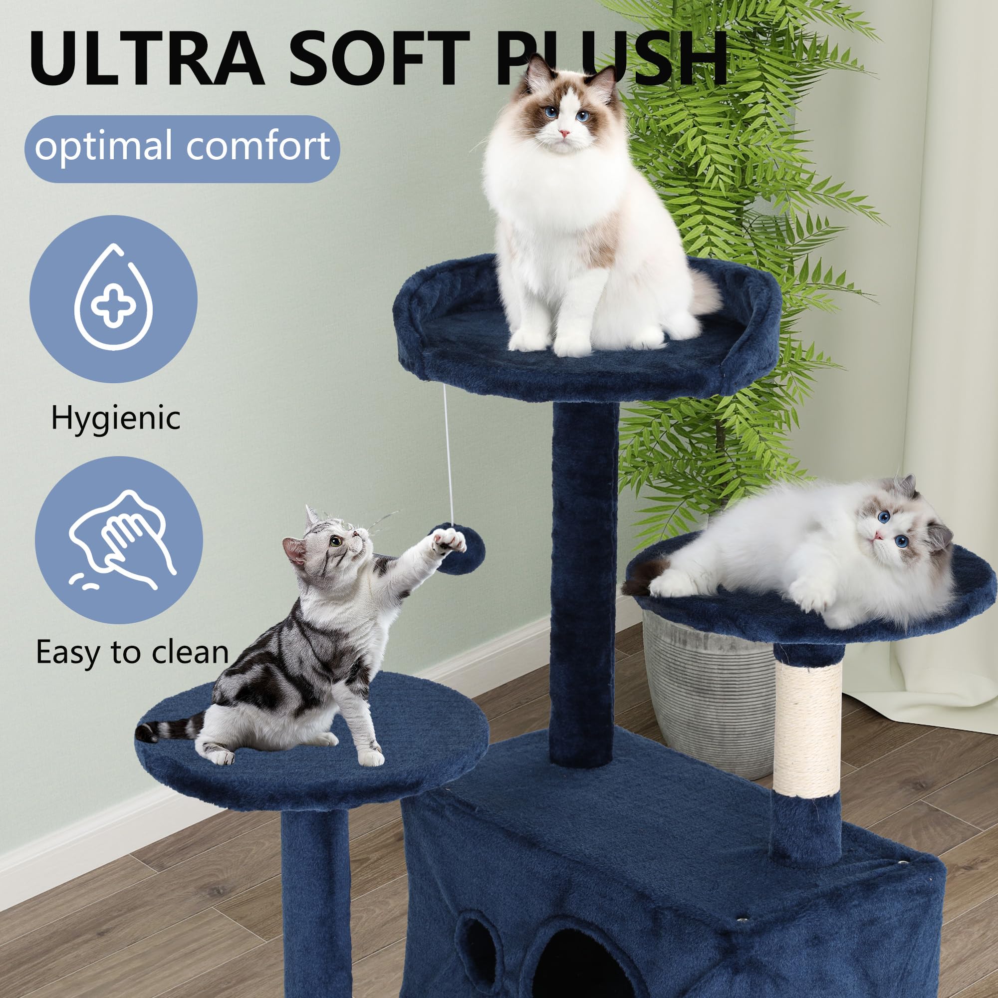 FDW sturdy cat furniture design ensures stable daily use