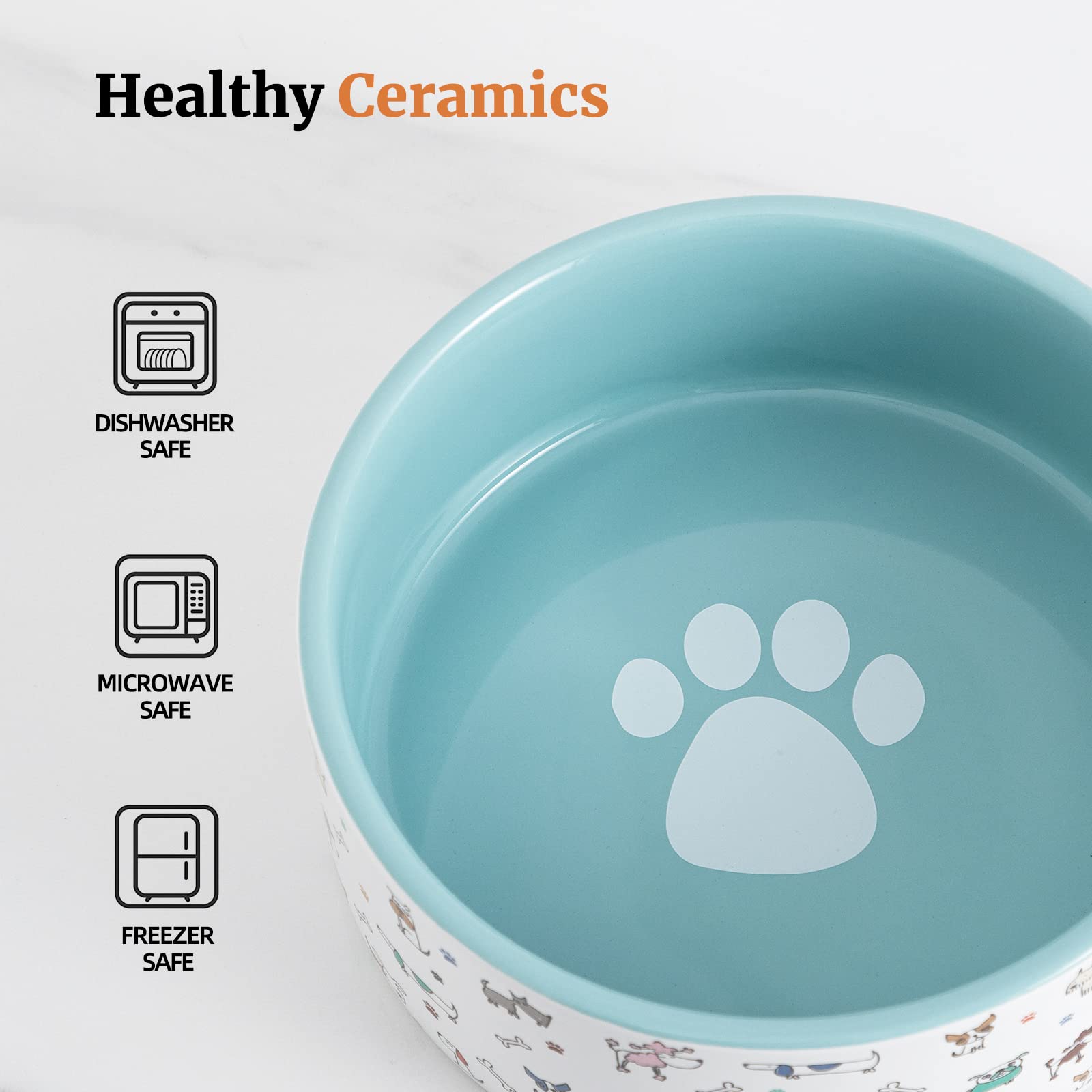 FE FUN ELEMENTS ceramic bowl with blue interior for daily water