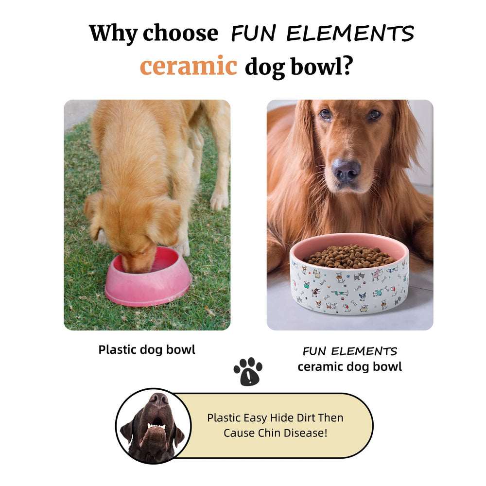 FE FUN ELEMENTS exterior shows adorable pattern, adds charm to mealtime while easy to clean.