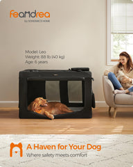 Feandrea crate with three doors for easy access