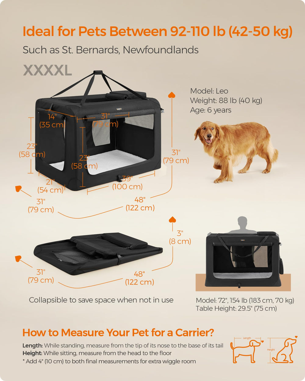 Self-locking zippers on Feandrea crate for security
