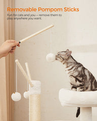 Feandrea cat condo doors conceal the litter area for a neat floor.