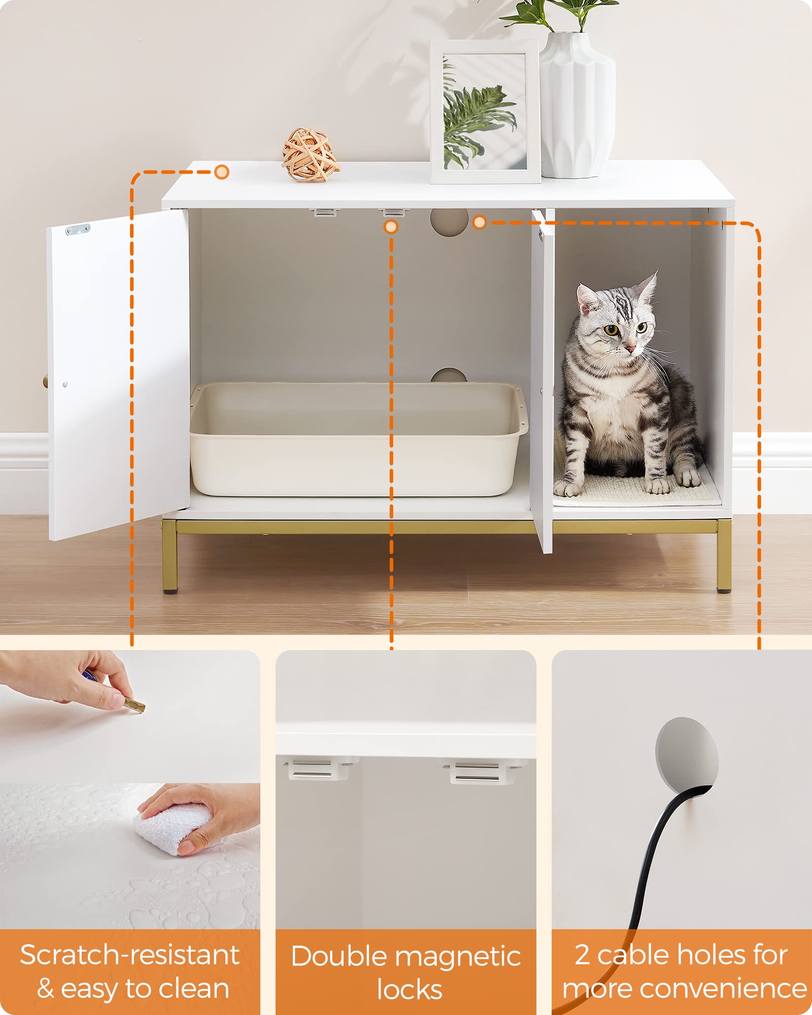 Feandrea cabinet integrates into living spaces as a multifunctional table.