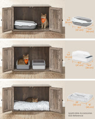 Feandrea open doors reveal private litter nook with smooth entry.