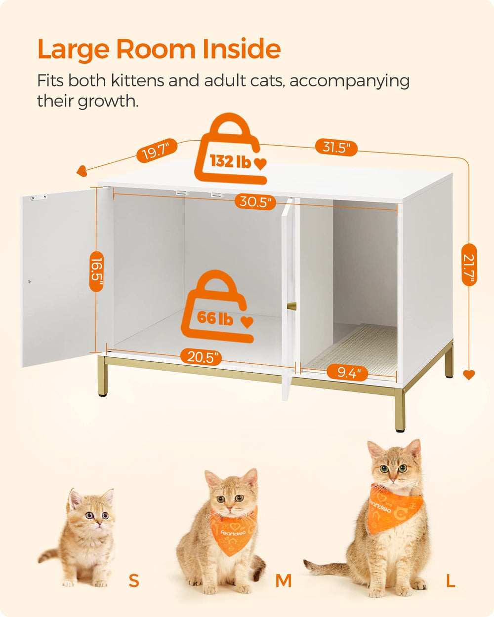 Feandrea cat enclosure doubles as a stylish side table in small spaces.
