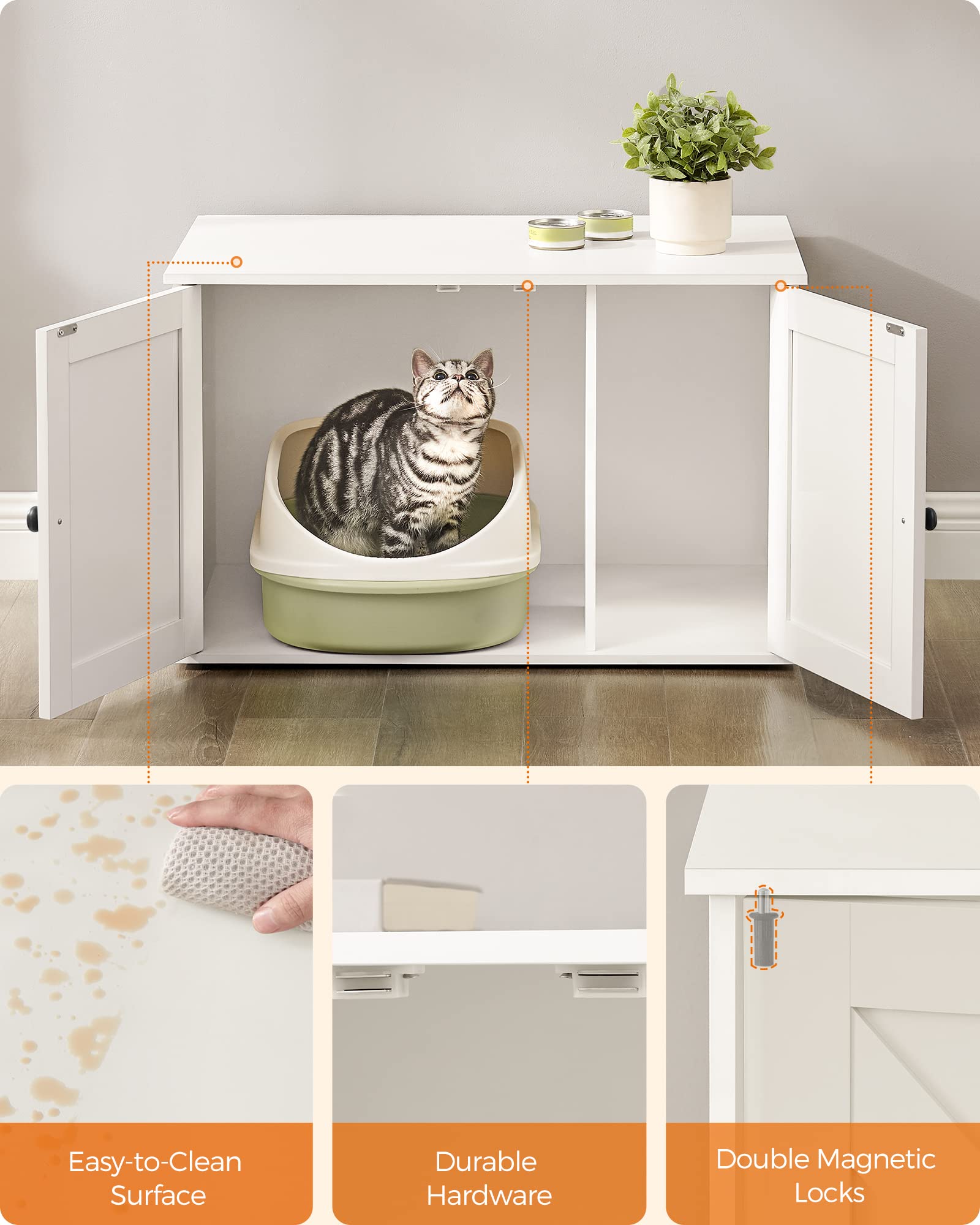 Feandrea white finish photo showcases versatile furniture for multiple rooms.