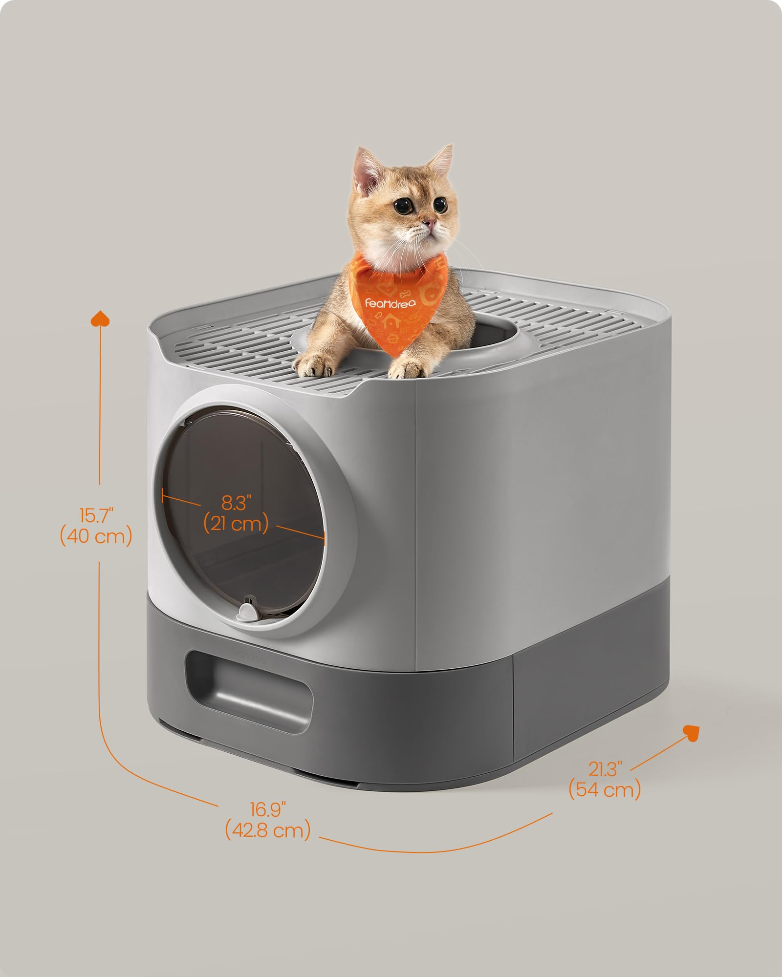 Feandrea spacious interior fits cats of different sizes comfortably