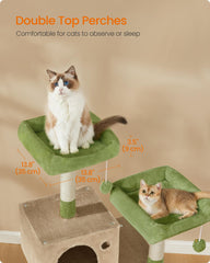 Feandrea cat tree 11 scratching posts protect furniture while satisfying claws.