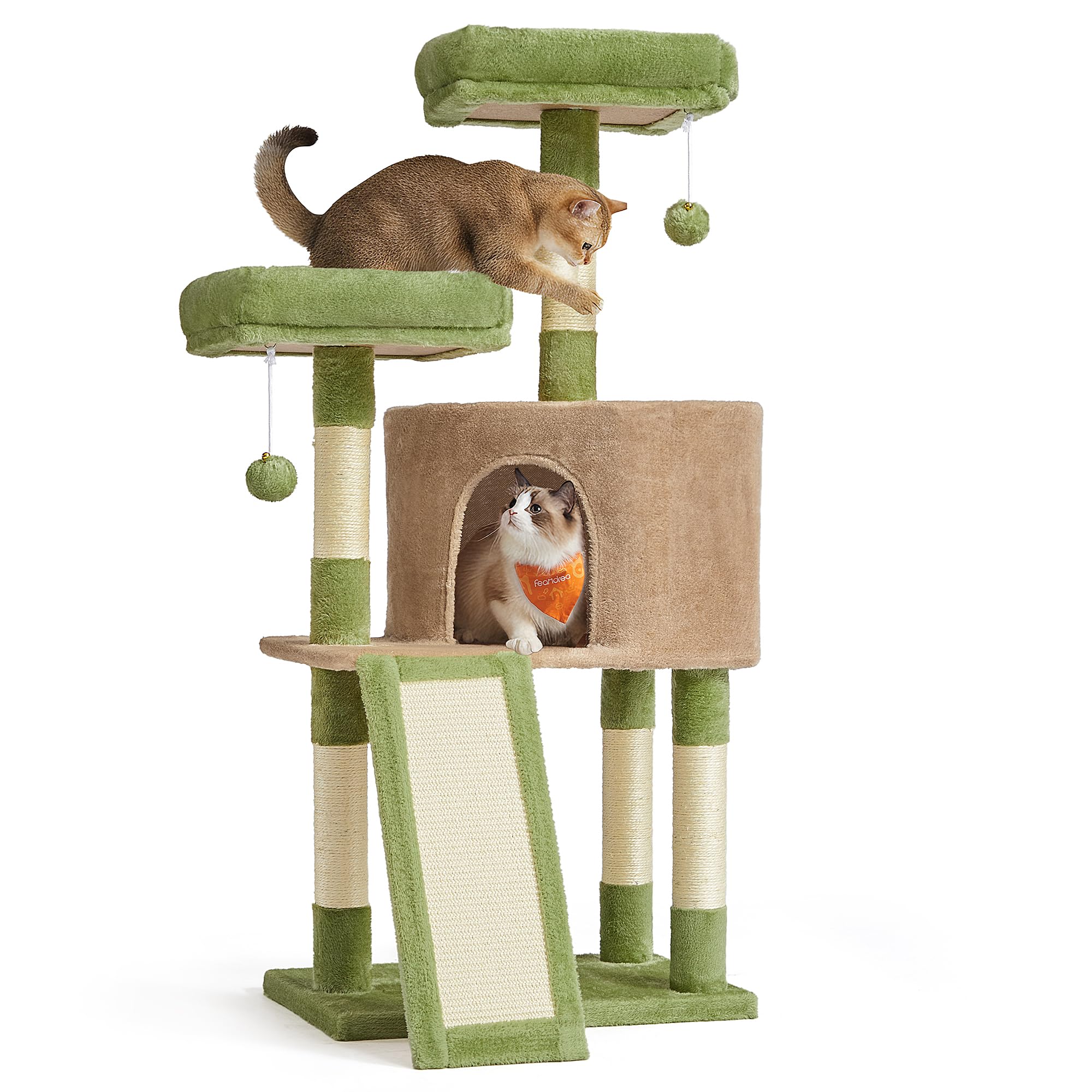 Feandrea cat tree with 45-3-inch tower for elevated lounging and viewing
