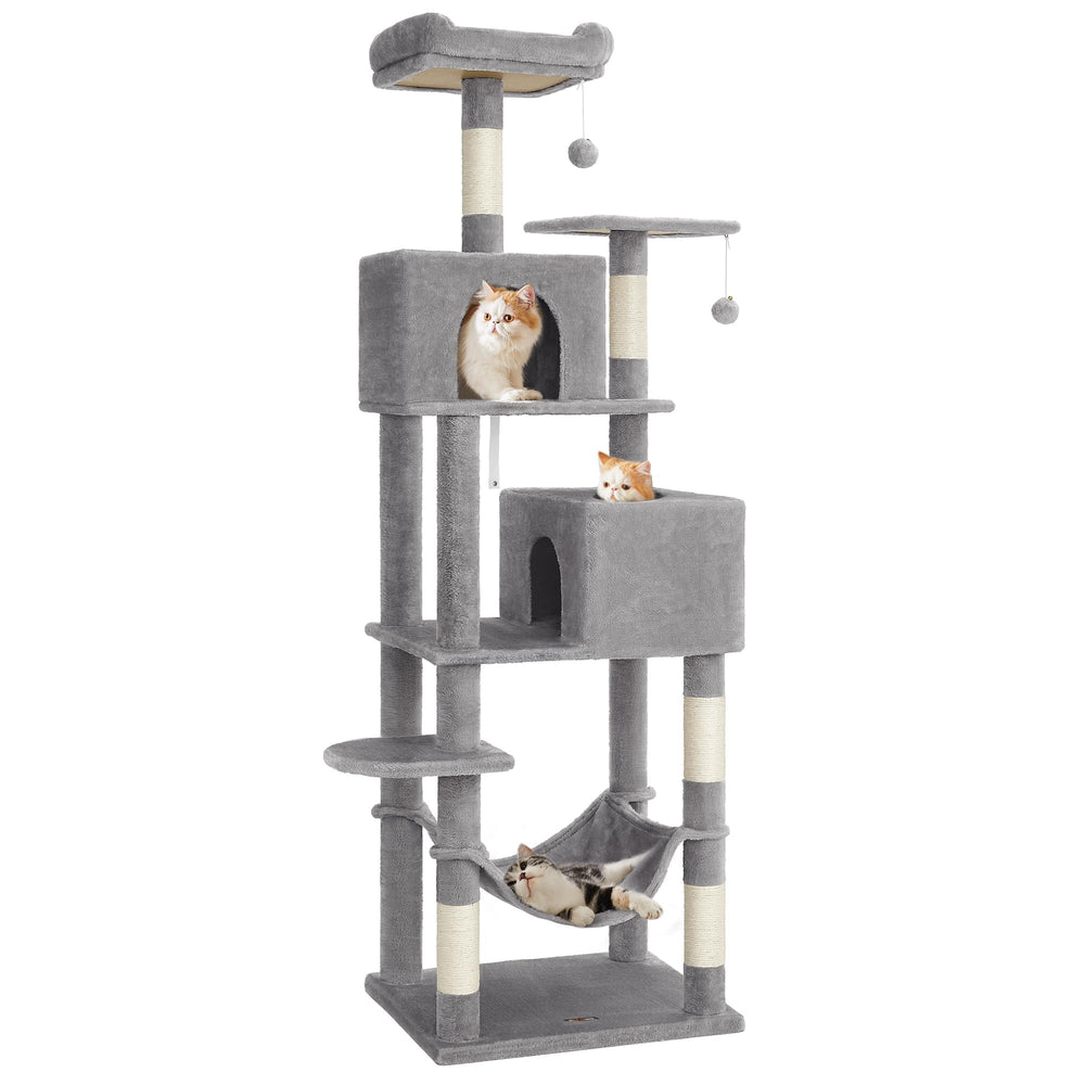 Feandrea Cat Tree 73inch perches provide elevated spots for observation and rest.