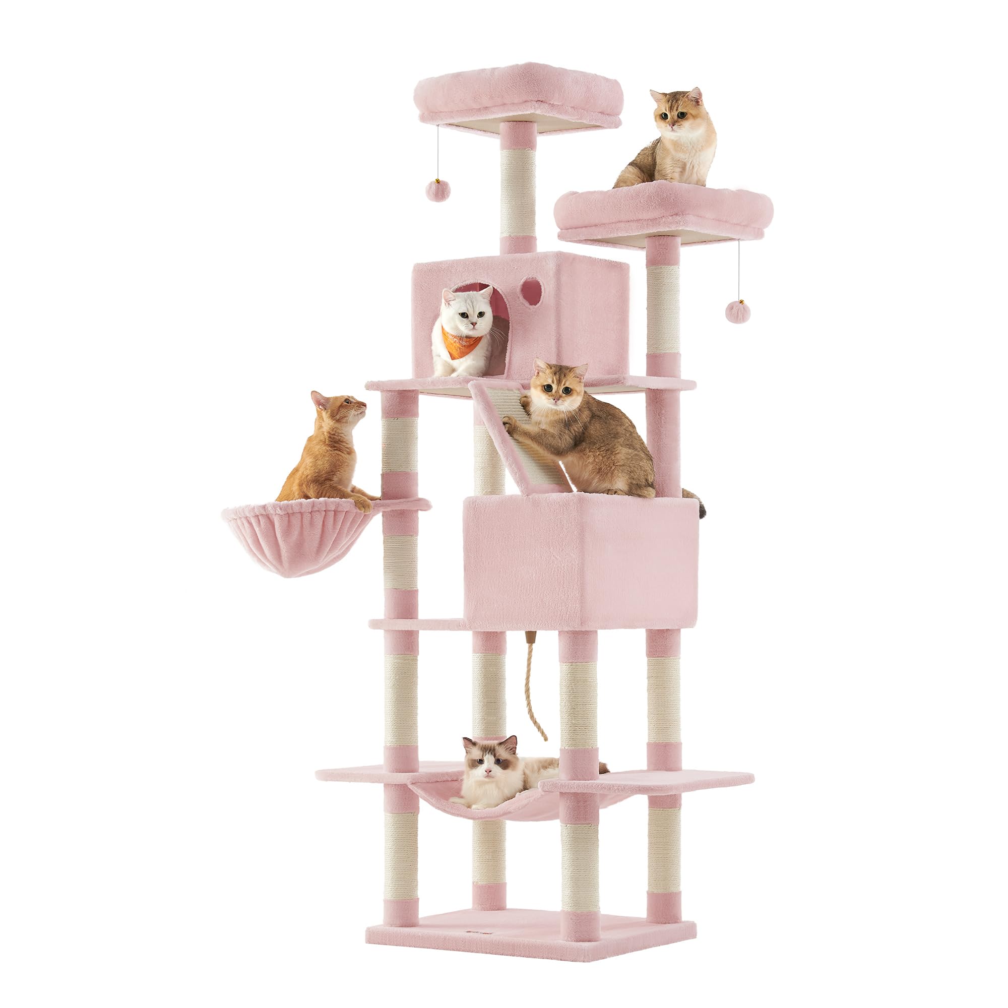 Feandrea Cat Tree 81.1-inch tall climbing tower for vertical fun.
