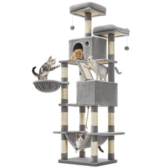 Feandrea cat tree tall 81.1-inch height for vertical climbing and viewing.