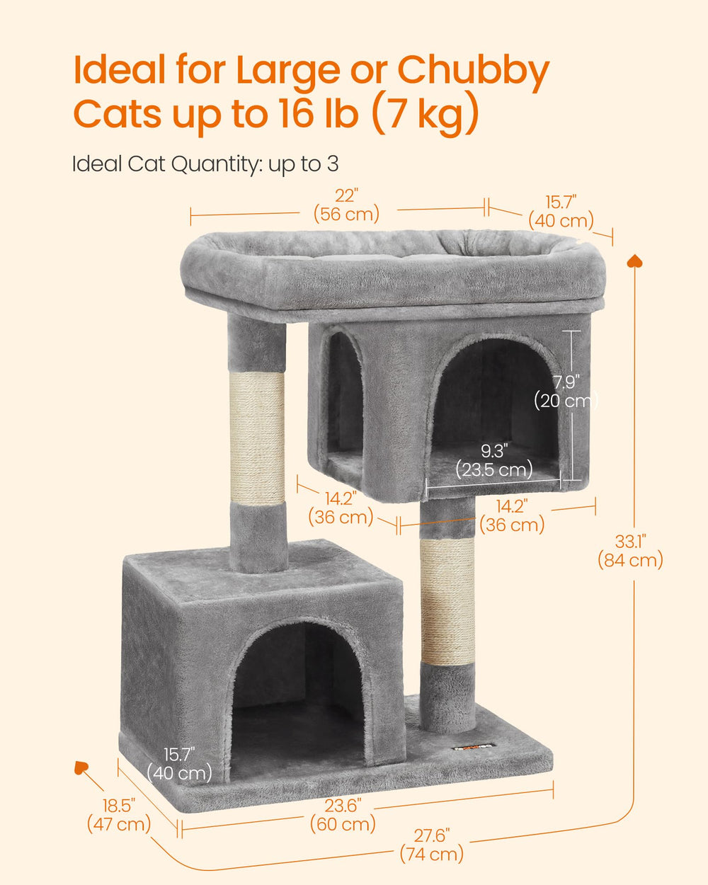 Feandrea cat tree quick assembly with clear instructions