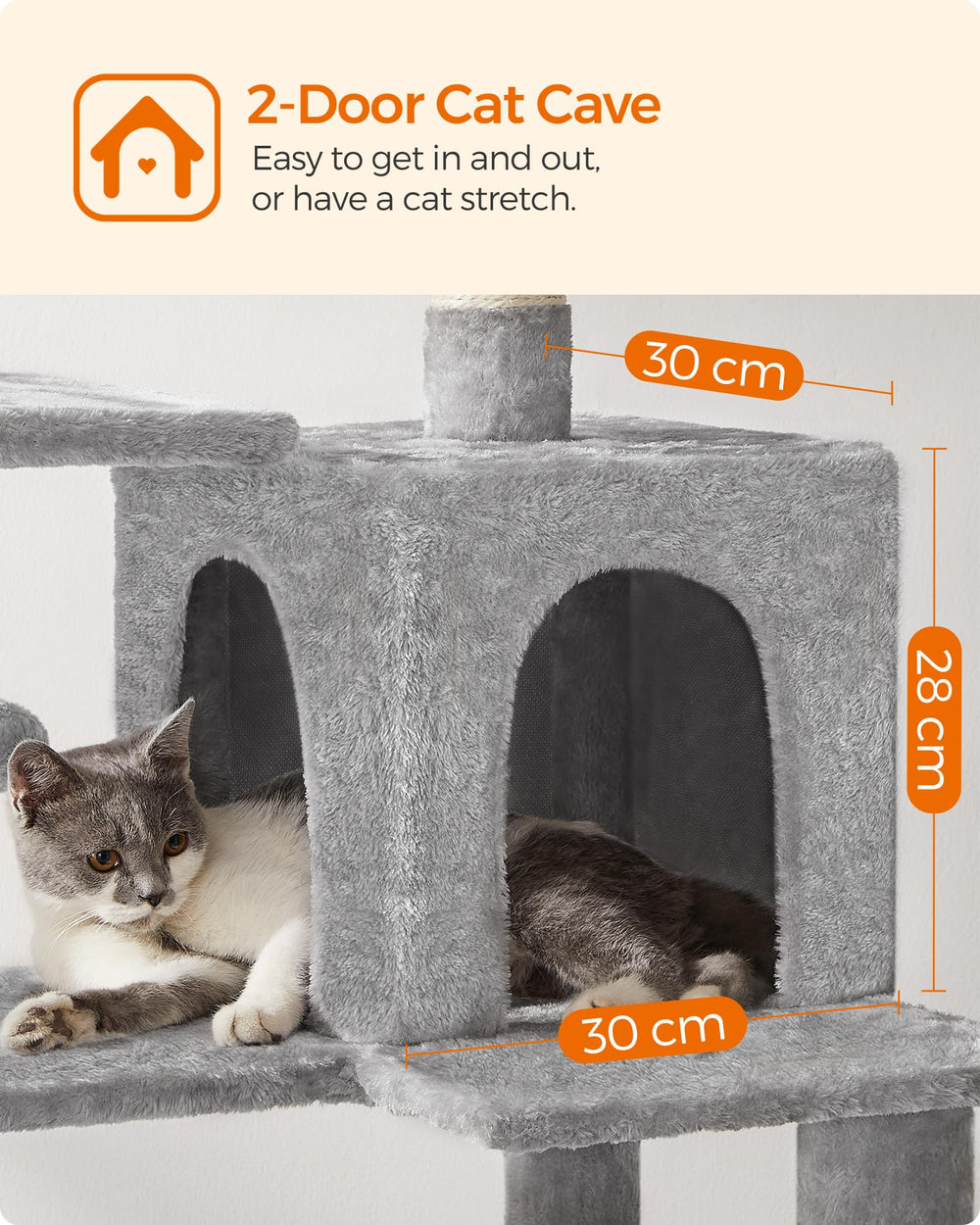 Feandrea cat tree cave nap provides private retreat for cats