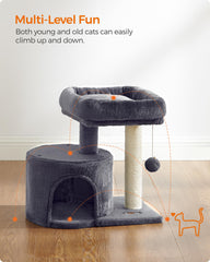 Feandrea cat tree cubby condo, a private retreat where cats nap and observe